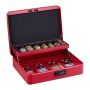 Cash box with digital code, red color