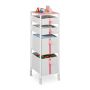 Children's chest of drawers with 4 compartments 109.5x36x40.5cm., pink/white