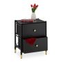 Bedside cabinet 55.5x46x33cm., gold/black