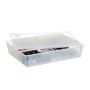 Transparent storage box with lid 7x32x24.5cm.