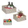 Set of 3 baskets, grey