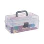 Transparent storage box 14x33x19.5cm, gray