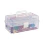 Transparent storage box 14x33x19.5cm., white