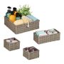 Set of 4 baskets, grey