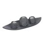 Set of 3 candle holders and tray, dark grey/white