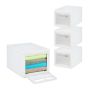 Set of 4 boxes 26x30x40cm., white