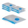 Set of 6 transparent vacuum bags for clothes 100x80cm., blue