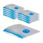 Set of 10 transparent vacuum bags for clothes 80x60cm., blue