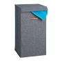 Laundry basket 64x35x35cm, 73L., gray/light brown