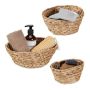 Set of 3 baskets, light brown