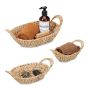 Set of 3 baskets, light brown