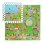 Play mat "Delionė" 1x121x121cm., green/gray/blue colors
