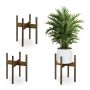 Set of 3 flower stands 40x34x34cm., brown