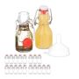 Set of 25 transparent liquid food spice organizers 11.5x5x4.5cm., red/white