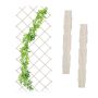 Set of 3 garden grills 180x90x1.5cm, white
