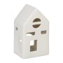 Candle holder "House" 12.5x7x6cm., white color