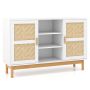 Kitchen cabinet 120x35x78cm., white/light brown