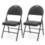 Set of 2 dining chairs 54x46x86cm., black