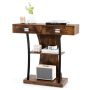 Console 91x30x87cm., brown/black