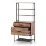 Document cabinet 75x40x156cm., brown/black