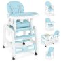 Baby feeding chair 58.5x51x103cm., white/blue