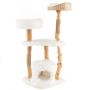 Scratching post 48x48x124cm., white/light brown