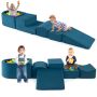 Set of 5 building blocks, blue