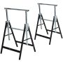 Set of 2 saw stands Durhand 68x56x130cm., black/silver