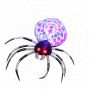 Inflatable LED Halloween spider 93x105x34cm., various colors
