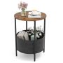 Side table 44x60.5cm., black/brown