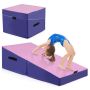 Gymnastics mat 120x60x35cm., purple/pink
