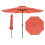 Outdoor umbrella 303x253cm., orange/black