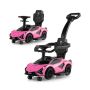 Machine pusher with handle 95x44x85cm., pink/black