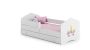 Children's bed Fala with drawer, mattress and barrier protection 144 cm x 78 cm x 65 cm, unicorn