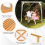 Garden swing 134x60x65cm., light brown/silver color