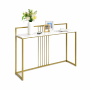 Console 120x32.5x88cm., white/gold color