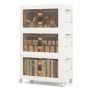 Bathroom cabinet 44.5x30x77.5cm., white/brown