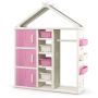 Children's shelf 129.5x34x156cm., white/pink