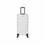 Cosmetic case on wheels, silver color