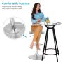 Bar stool 38.5x38.5x82cm., silver color