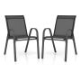 Set of 2 garden chairs 56x70x84cm., black