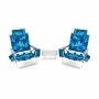 Set of 2 beach chairs and a table, assorted colors
