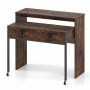 Desk 100x63x88cm., dark brown/black