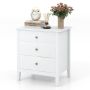 Bedside table 61x46x66cm., white