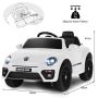 Children's electric car 95x56x47cm., white/black