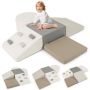 Set of 6 building blocks, assorted colors