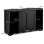 Cabinet 107x33x60cm., black