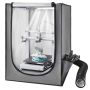 3D-tulostimen suojakotelo VEVOR S0003, ilmanvaihdolla ja LED-valolla, 550 × 650 × 750 mm