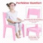 Children's dressing table with chair, pink