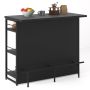 Bar table 120x60x101cm., black